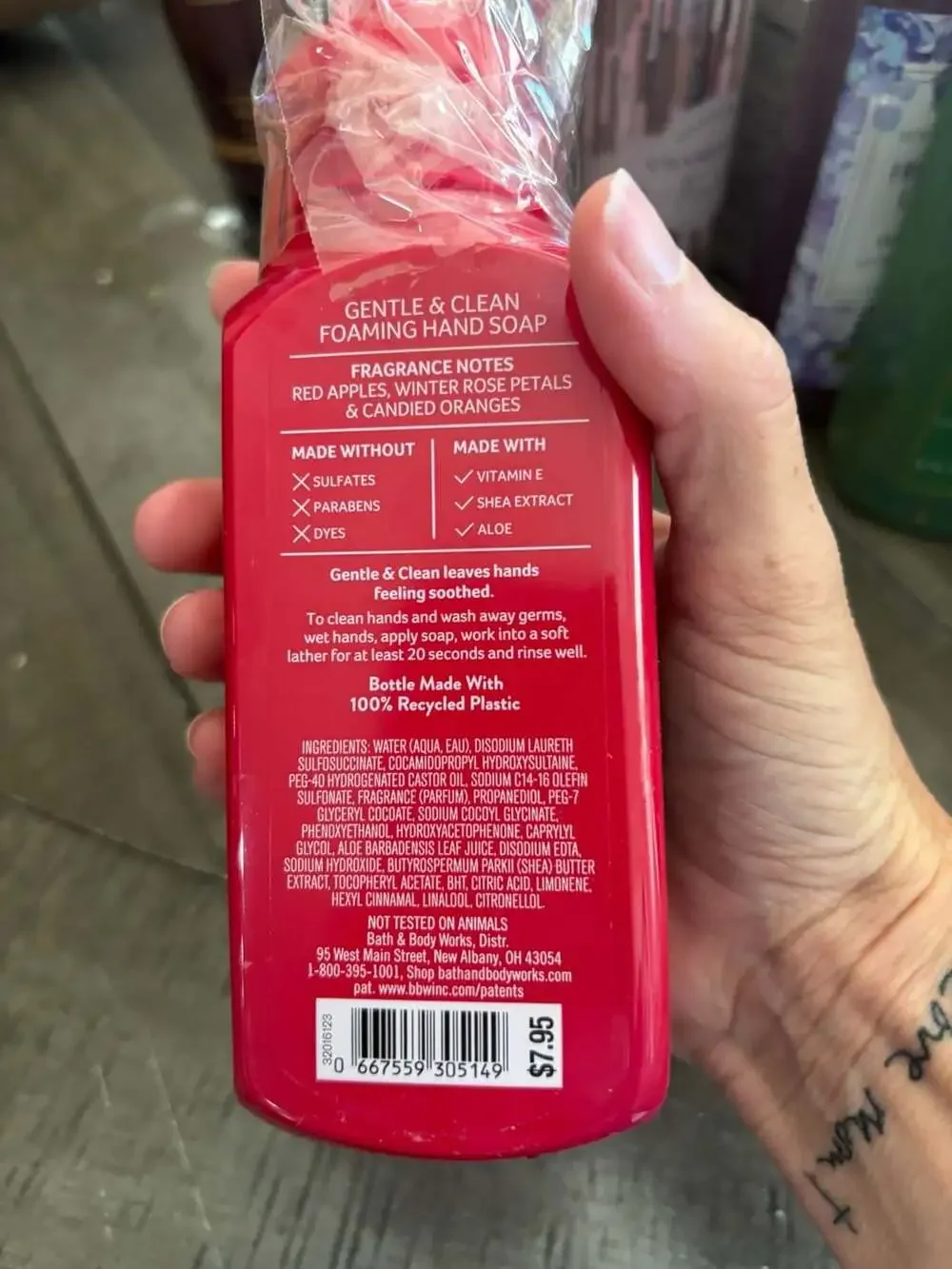 Bath & Body Works Winter Candy Apple Gentle & Clean Foaming Hand Soap 8.75 oz